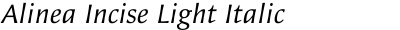 Alinea Incise Light Italic